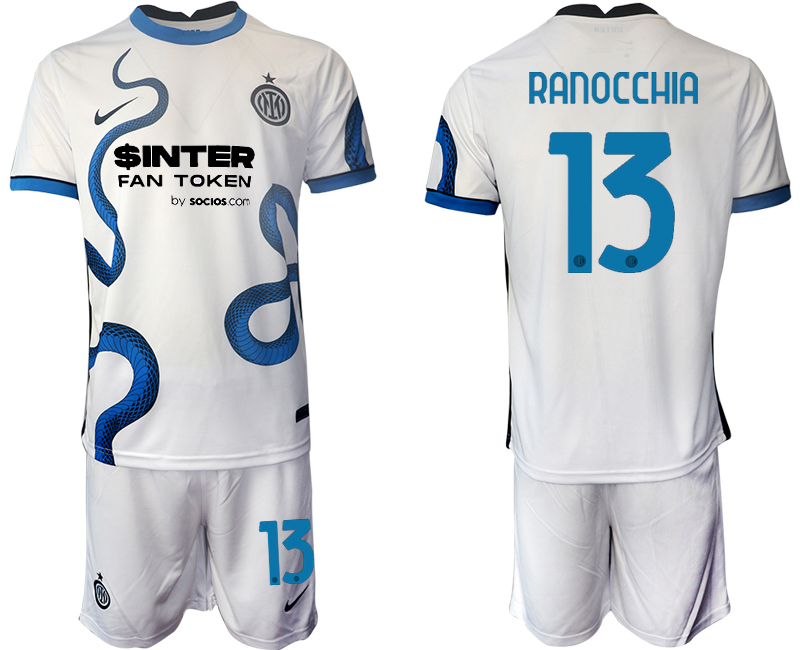 Men 2021-2022 Club Inter Milan away white #13 Soccer Jersey